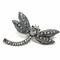 Dragonfly Rhinestone Brooch Two Pieces For Clothing DIY Crafts 2 Inch